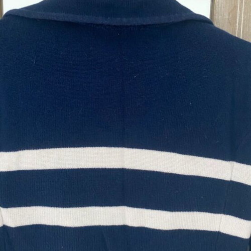 Ralph Lauren knit blazer navy and white