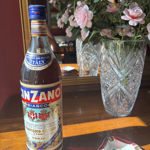 Cinzano Bianco Vermouth 1L sealed vintage bottle from Italy