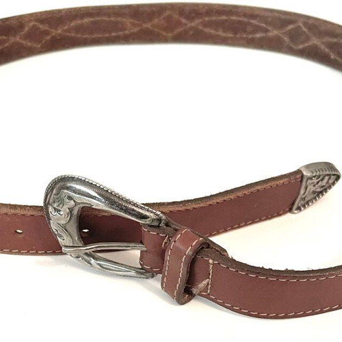 Far West Style Leather Women's Belt like new, brown, size 90
