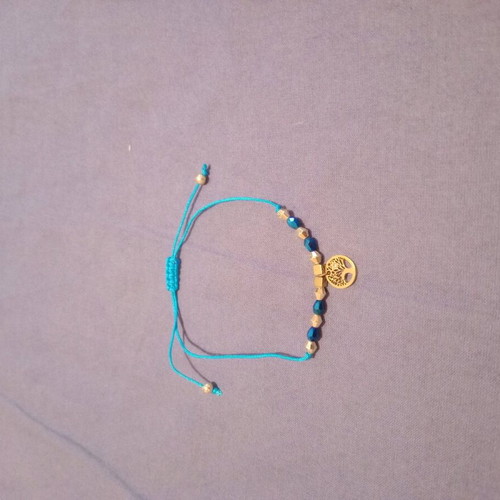 Women's bracelet like new, blue and gold, summer style