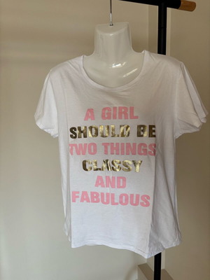 DNA short-sleeve shirt like new, white and pink, sizes M-XL