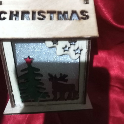 Christmas tree decoration used, small wooden souvenir