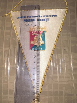 Romania sports pennant used, 1980s authentic