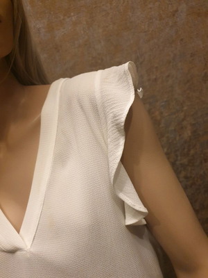 Μπλουζάκι Fracomina λευκό μέγεθος M μεταχειρισμένο