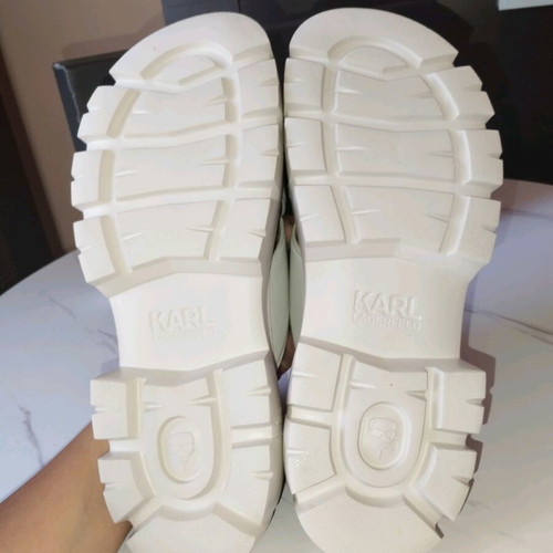 Karl Lagerfeld platform slippers new, broken white, size 38