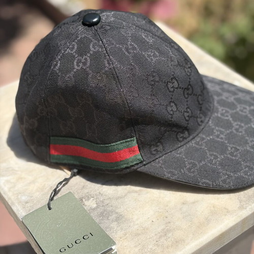 Gucci cap new, black, one size adjustable