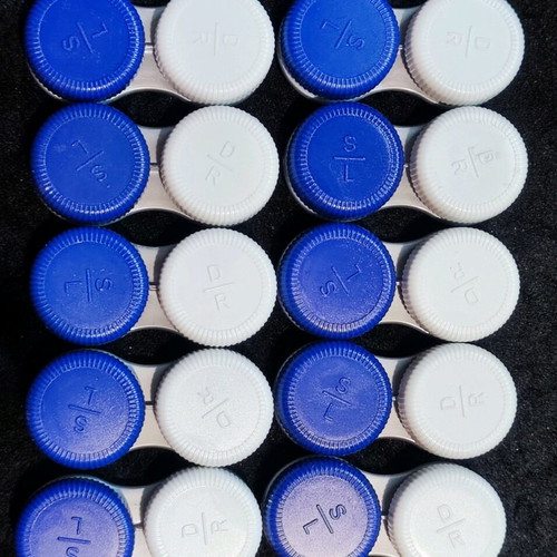 Contact lens cases new, set of 10 pieces