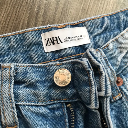 Zara Super Wide Leg Jeans Size XS Like New, 100% Cotton, Blue