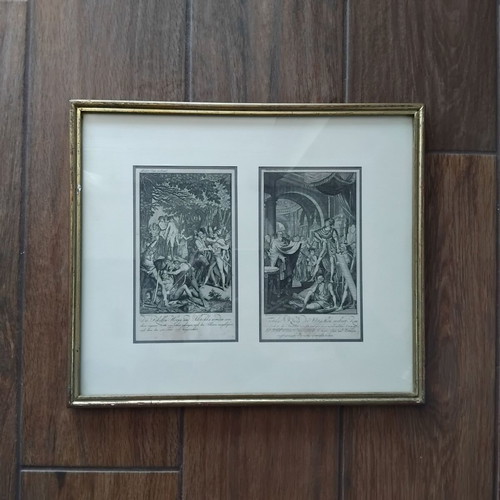 Chalcographies 18th Century by Johann Caspar Weinrauch used, framed set
