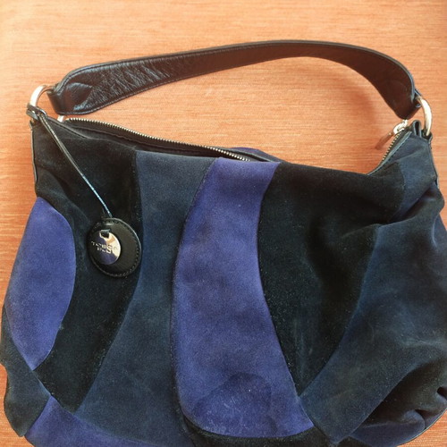 Tosca Blu women's bag used, black and purple suede