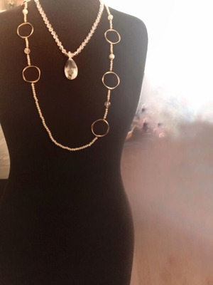 Necklaces new, white, gift included
