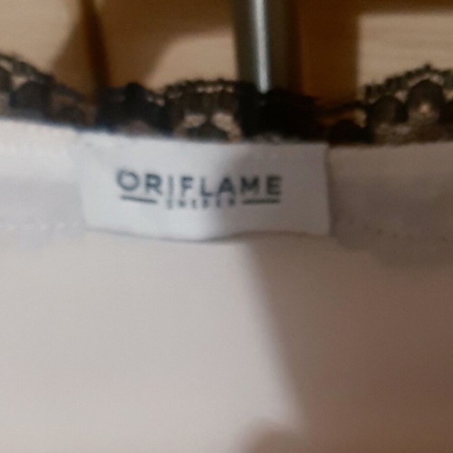Oriflame Sweden Satin Robe pink with black lace new Large/XLarge