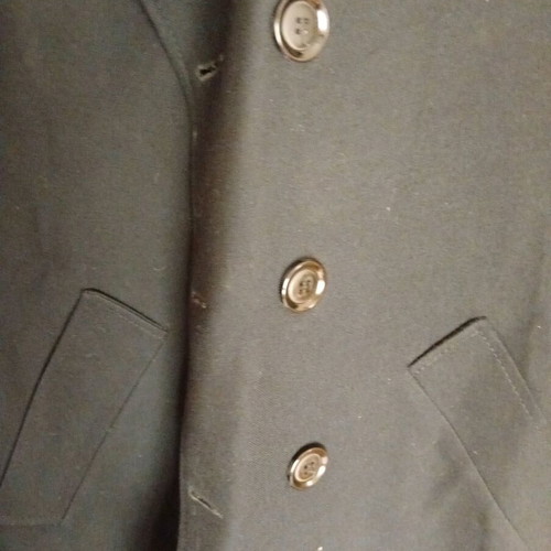 Wool trench coat long like new, size 52, black