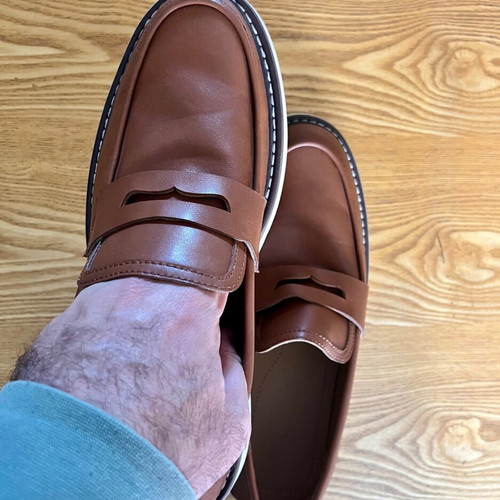 Zara brown moccasins size 45 like new