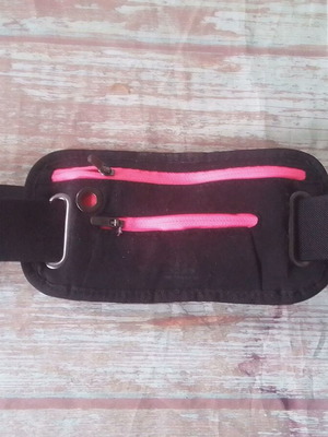 Adidas kids waist bag like new, black and pink