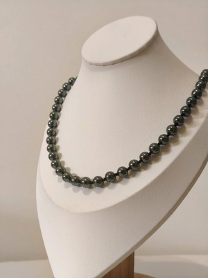 Hematite Necklace with Knots and Stainless Steel Clasp new
