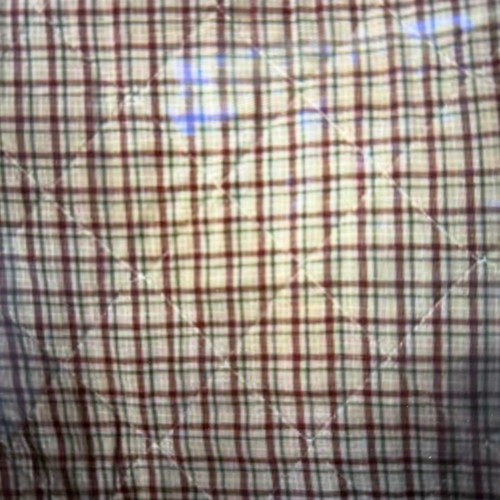 Green checkered bed cover 100% cotton 270x250 cm