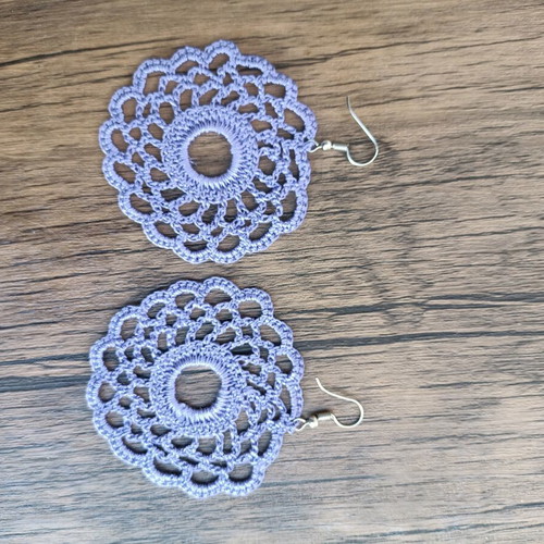 Handmade crocheted earrings, unique designs