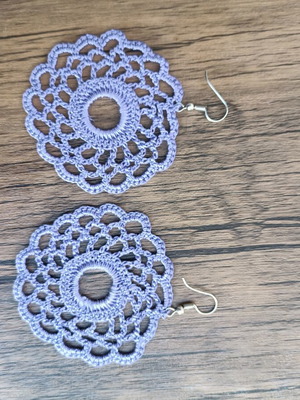 Handmade crocheted earrings, unique designs
