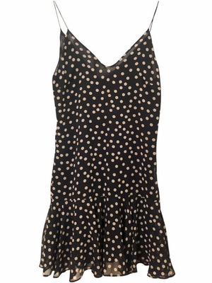 Φόρεμα Zara κοντό πουά μεταχειρισμένο, με φόδρα, μπλε