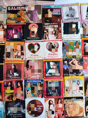Erotic DVD and VCD collection used, 44 DVDs and 2 VCDs