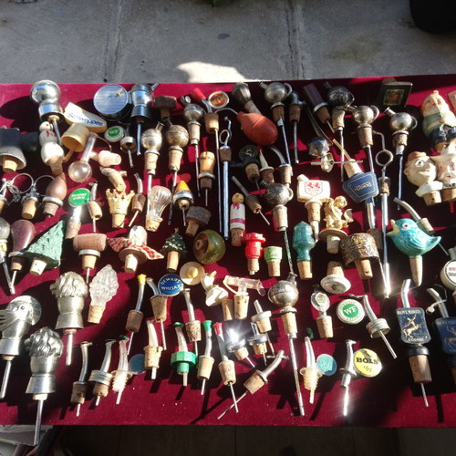 Antique bottle stoppers collection used