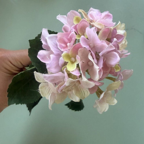 Artificial hydrangea flowers, set of 3