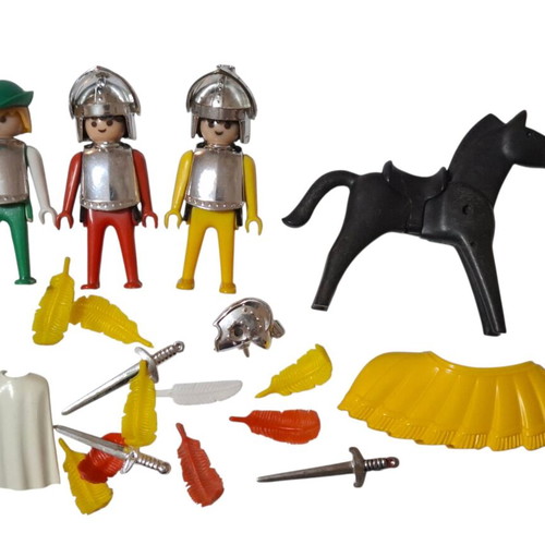 Vintage Lyra Playmobil 3568/L Knights set used, 1980s Greek