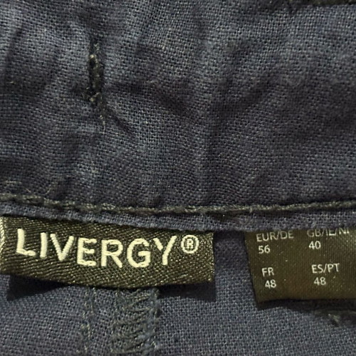Livergy pants blue XL like new, cotton and linen