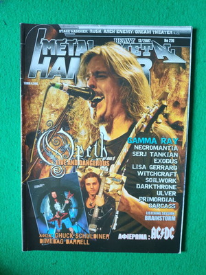 Metal Hammer Magazine Issue 276 December 2007 like new