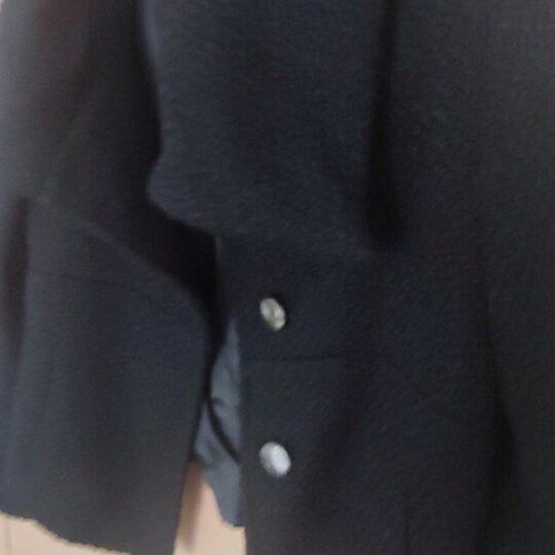 Bouclé jacket like new, S/M, with silver buttons, black