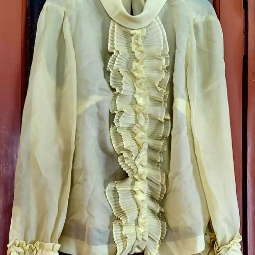 Silk shirt used in yellow color size L