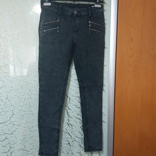 Skinny pants leggings used, gray, size M