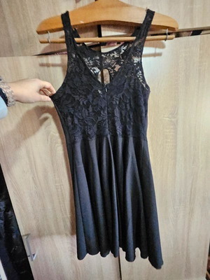 Mini black dress Lipsy London like new, size S