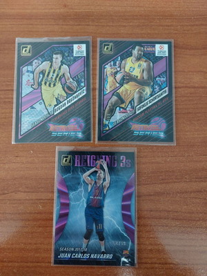 Panini Donruss Euroleague 2023-2024 Inserts Purple Laser σαν καινούργιο, 3 κάρτες /99