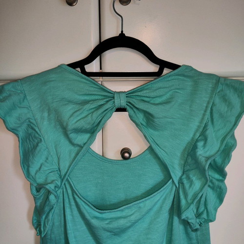 Mini Dress / Tunic Naiba in Mint Color with Bow on the Back (Size S/M)