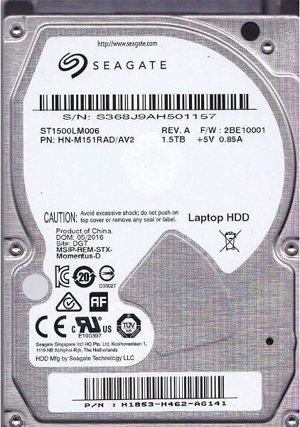  Seagate Spinpoint 1.5TB 1500GB M9T ST1500LM006 5400 RPM 32MB Cache SATA3 2.5" laptop HDD PS3 PS4