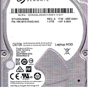Seagate Spinpoint 1.5TB 1500GB M9T ST1500LM006 5400 RPM 32MB Cache SATA3 2.5" laptop HDD PS3 PS4