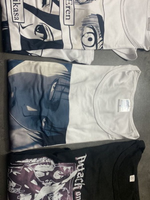 Anime T-shirts set of 3 size S Attack on Titan used like new