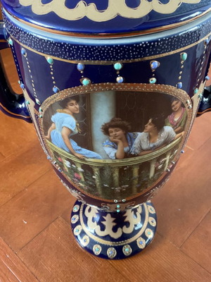 Βαζο Αμφορέας Limoges Satsuma αντικα Art Nouveau