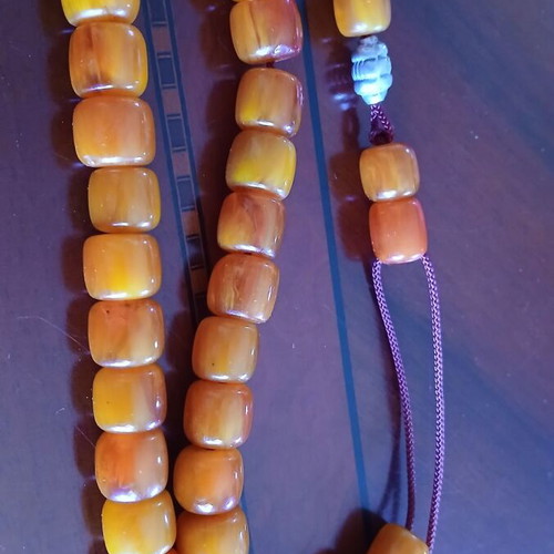 Mastic worry beads used with 33 beads and silver bead