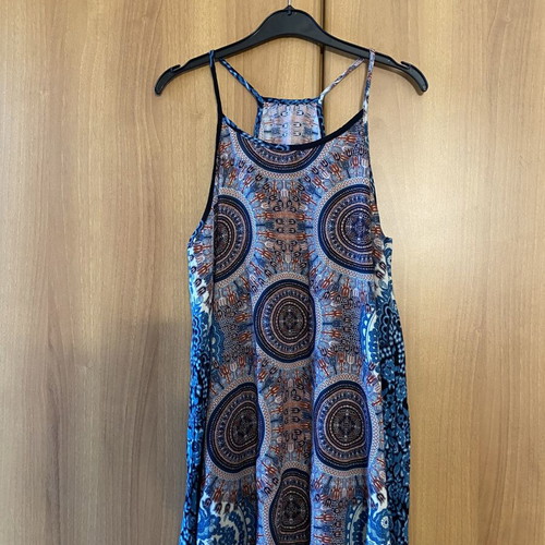 Ethnic long blouse halter neck, new, colorful viscose