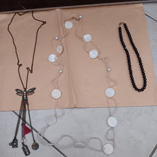Necklaces used, multicolored, sold separately