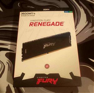 64 GB RAM 3600mhz Kingston Fury Renegade DDR4 2x32GB