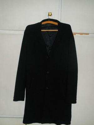Men's Zara knitted trench coat like new, black size M