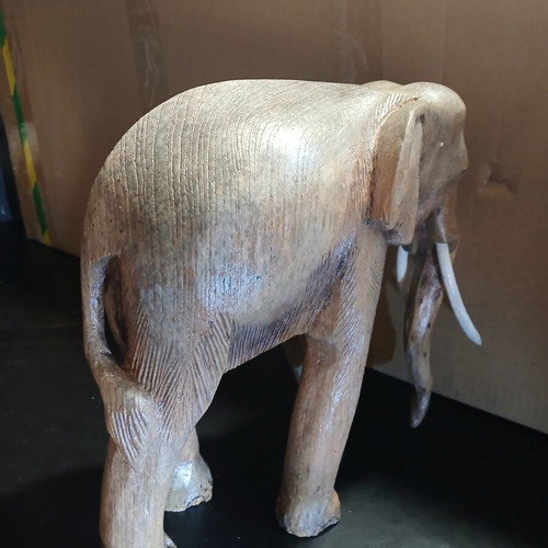 Elephant set of 3 wooden handmade decorations like new