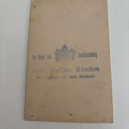 G . Stuffler thick cardboard photo used, collectible