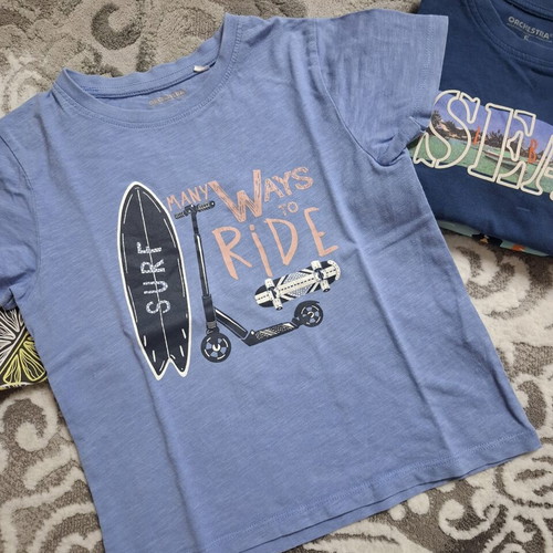 Orchestra t-shirt set used, pack of 7 for boys size 110 cm