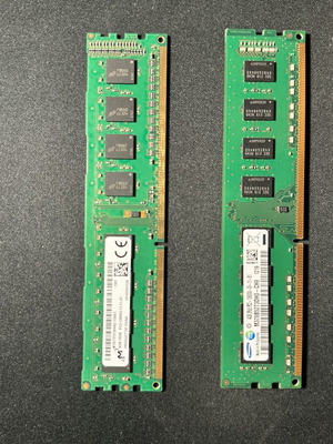 Set of 2x4GB DDR3 Desktop RAM modules Samsung & Micron
