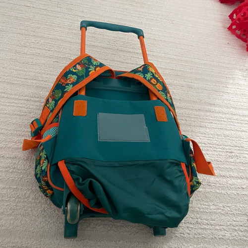 Must Kids Backpack with Wheels used, Jungle Design and Light-Up Car